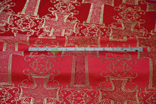 Religious Cross Brocade – Woven Liturgical Fabric | 60” Width | Polyester for Garments & Décor
