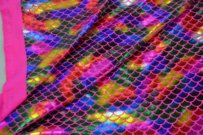 Paradise Mermaid Hologram Spandex Fabric | Fish Scale Spandex Dancewear Fabric | 60" Wide |