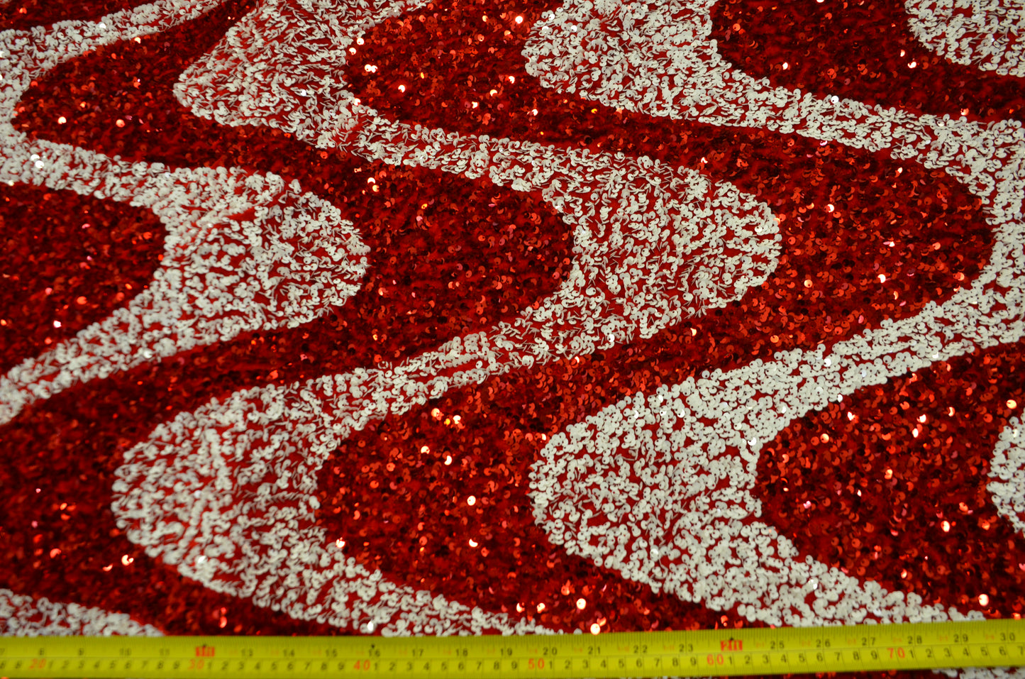 Wave Sequins Stretch Velvet Fabric by the Yard | Wave Sequins Velvet Fabric | 60" wide | Multiple Colors |