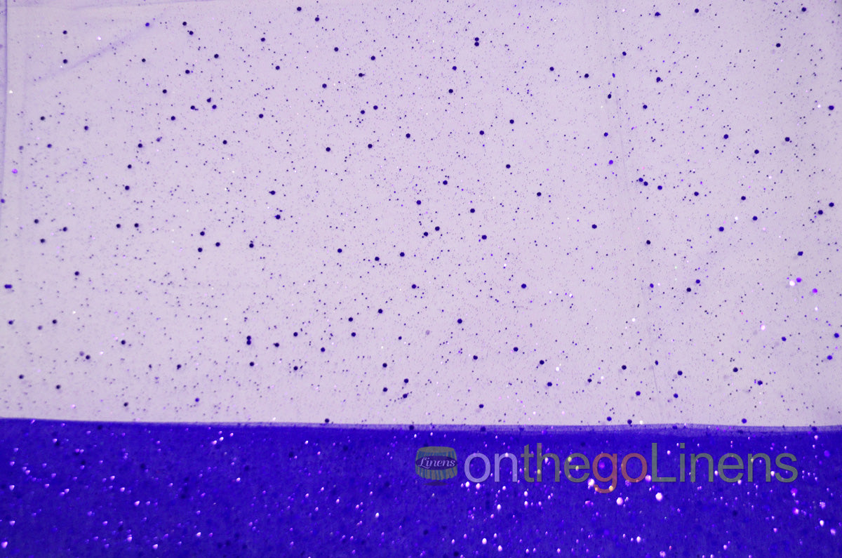 Tulle Glitter with Sequins Fabric by the Yard | Tulle filled with Glitter and Sequins | 60" Wide | Multiple Colors |