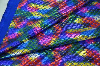 Paradise Mermaid Hologram Spandex Fabric | Fish Scale Spandex Dancewear Fabric | 60" Wide |