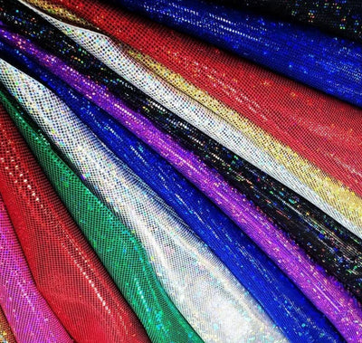 Shattered Hologram Spandex Fabric by the Yard | Dancewear Spandex Fabric | Wholesale Bolt Available | 60 Wide |
