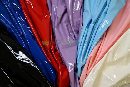 Shiny Patent Vinyl | Flexible Stretch - 94% Polyester, 6% Spandex | 60" Wide