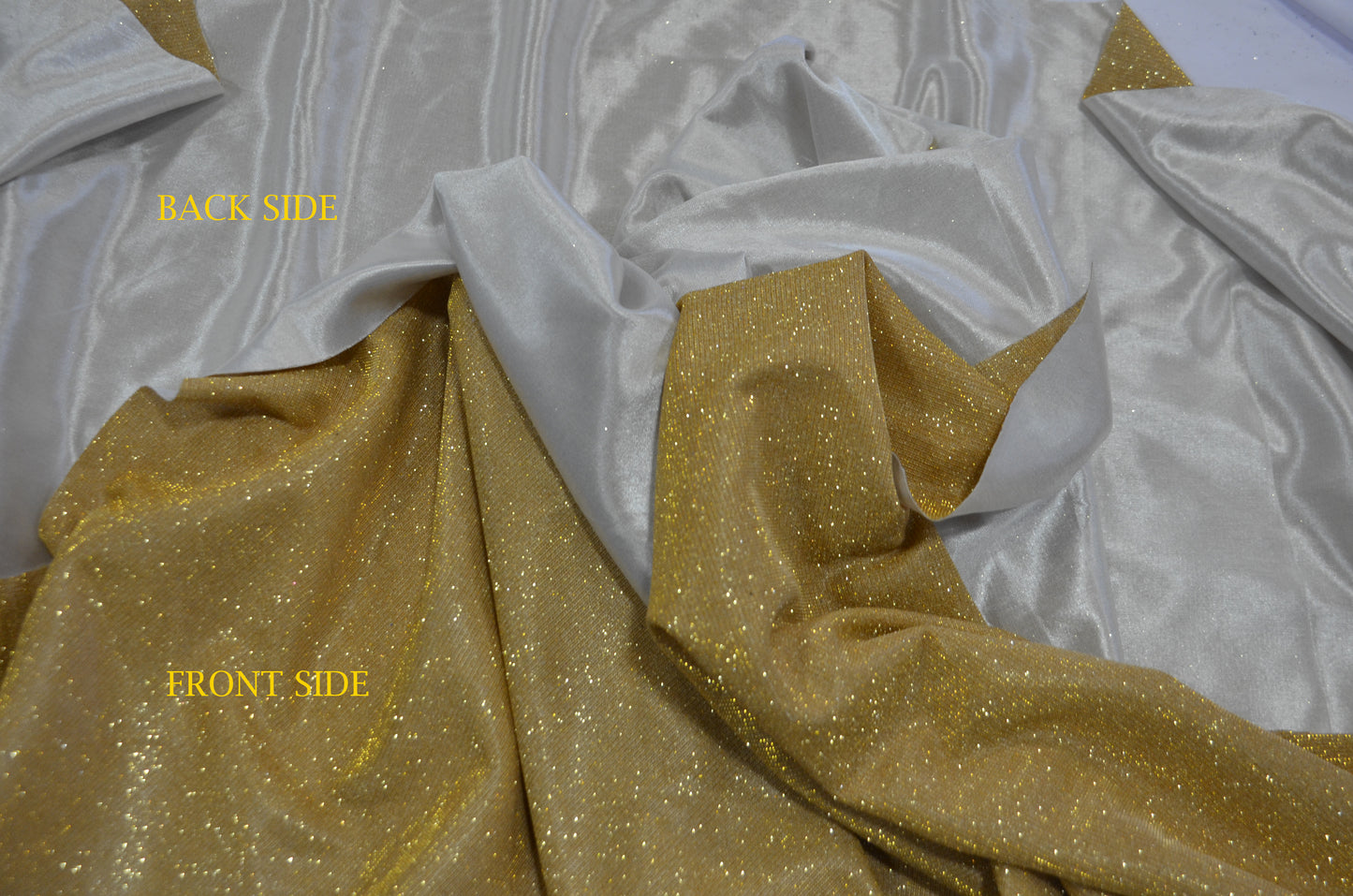 Spandex Glimmer Knit Fabric by the Yard | 56" Wide | Metallic Glitter Spandex Knit Fabric | 2 Way Stretch |