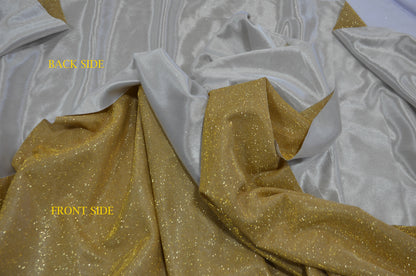 Spandex Glimmer Knit Fabric by the Yard | 56" Wide | Metallic Glitter Spandex Knit Fabric | 2 Way Stretch |