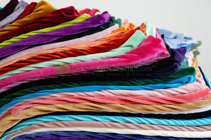 Stretch Velvet Tablecloths | Soft and Smooth Spandex Velvet Table Linens | Multiple Colors |