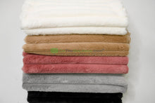 Striped Rabbit Fur Fabric by the Yard | Ultra-Soft Plush Faux Fur | 64/66” Wide | Available in Multiple Colors