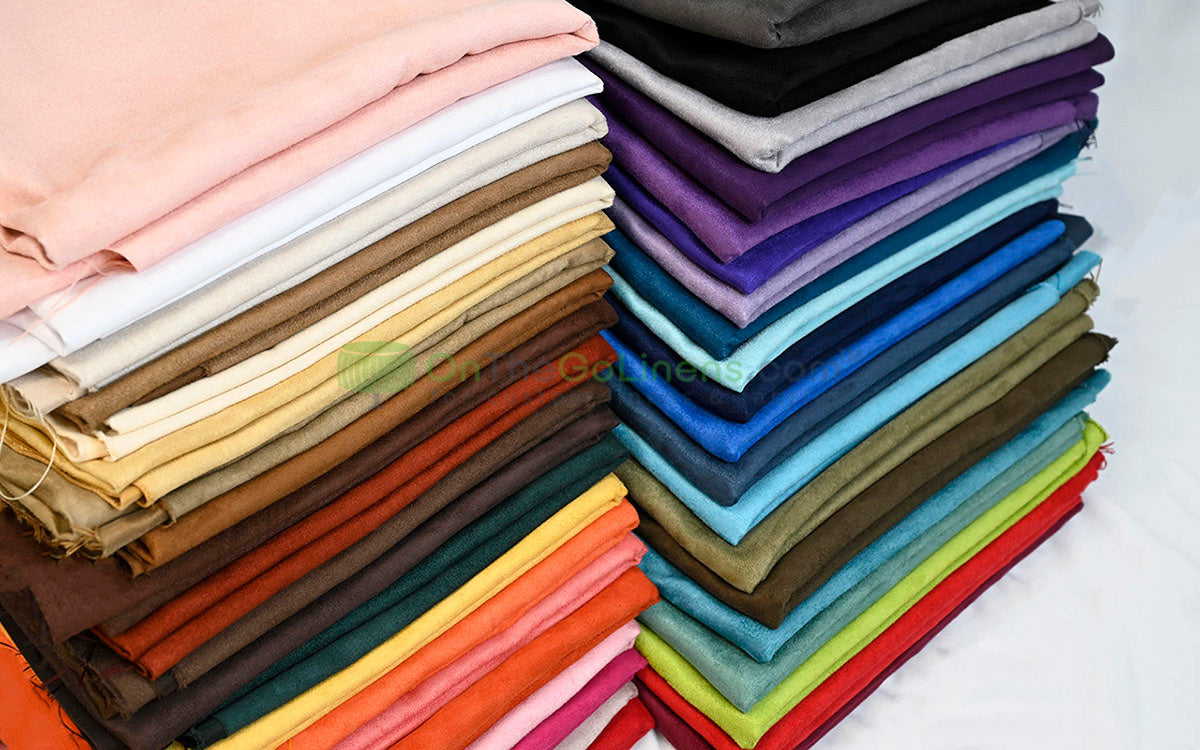 Micro Suede Fabric by the Yard and Wholesale Bolt | Faux Suede Fabric | Multiple Colors | 60" Wide |