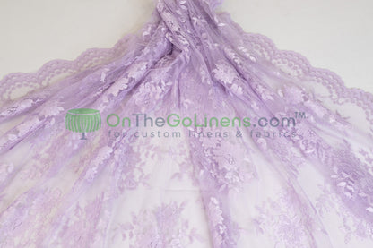 Chantilly Lace Fabric by the Yard Lightweight Sheer Floral Bridal & Evening Wear