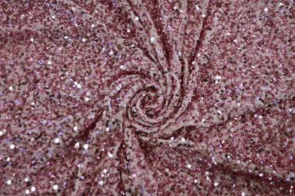 Sequins Stretch Velvet Fabric by the Yard | Sequins Velvet Fabric | 60" wide | Multiple Colors |