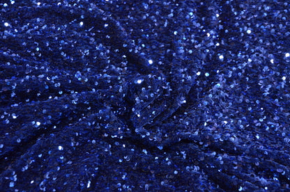 Sequins Stretch Velvet Fabric by the Yard | Sequins Velvet Fabric | 60" wide | Multiple Colors |