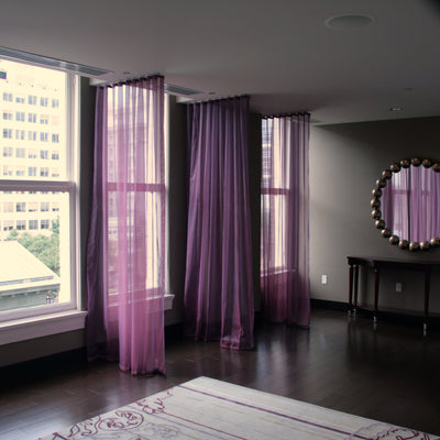 IFR Sheer Voile Event Drapery Panels | Sheer Voile Curtains | Inherently Fire Retardant Sheer Fabric |