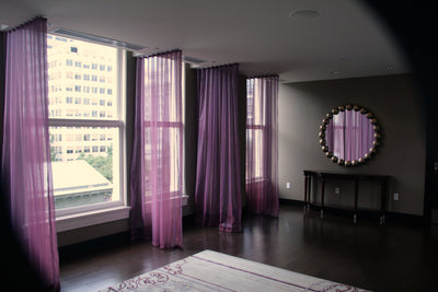 IFR Sheer Voile Event Drapery Panels | Sheer Voile Curtains | Inherently Fire Retardant Sheer Fabric |
