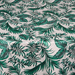 Tropical Paradise Table Linens | Palm Leaves Satin Print Tablecloth | 100% Polyester |