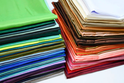 Taffeta Fabric by the Yard | Non Stretch Taffeta | 60" Wide | 75 Colors Available | Wholesale Bolt Available |