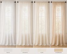 Turkish Sheer Drapery Event Panels in white, offwhite, ivory and champagne color