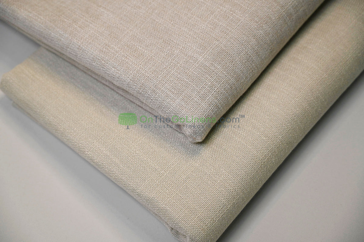 Upholstery Weight Poly Linen Fabric | Durable Backed Linen | 60" Wide | Non Woven Backing | Ideal for Upholstery, Cushions & Drapery