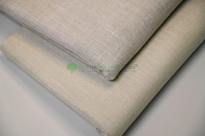 Upholstery Weight Poly Linen Fabric | Durable Backed Linen | 60" Wide | Non Woven Backing | Ideal for Upholstery, Cushions & Drapery