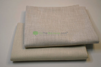 Upholstery Weight Poly Linen Fabric | Durable Backed Linen | 60" Wide | Non Woven Backing | Ideal for Upholstery, Cushions & Drapery