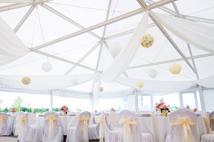 IFR Sheer Voile Event Drapery Panels | Sheer Voile Curtains | Inherently Fire Retardant Sheer Fabric |