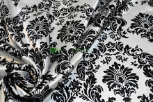 Damask Charmeuse Satin Fabric by the Yard | Silky Soft Satin Damask Print Fabric | 60" Wide |
