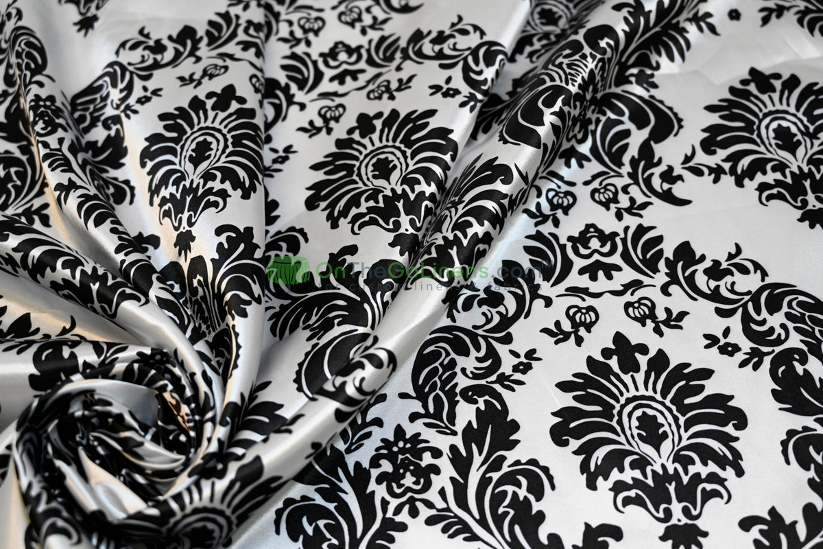 Damask Charmeuse Satin Table Linens, Table Overlays, Table Drapes & Banquets
