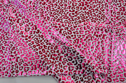 Cheetah Kiss Hologram Spandex Fabrics | Cheetah Print Spandex Fabric | 60" Wide | Dancewear Fabric |
