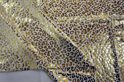 Cheetah Kiss Hologram Spandex Fabrics | Cheetah Print Spandex Fabric | 60" Wide | Dancewear Fabric |