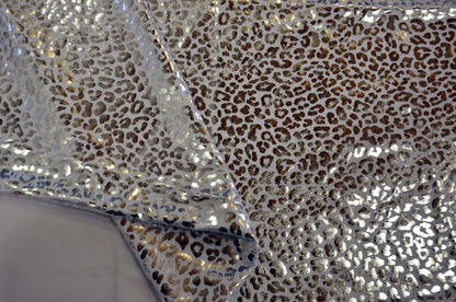 Cheetah Kiss Hologram Spandex Fabrics | Cheetah Print Spandex Fabric | 60" Wide | Dancewear Fabric |