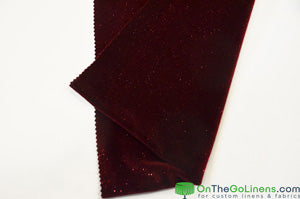 Glitter Stretch Velvet Fabric by the Yard | Spandex Velvet with Sparkling Glitter Fabric | 60" Wide | Multiple Colors |