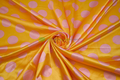 Polka Dot Charmeuse Satin Print Fabric by the Yard | 60" Wide | Large Dots |