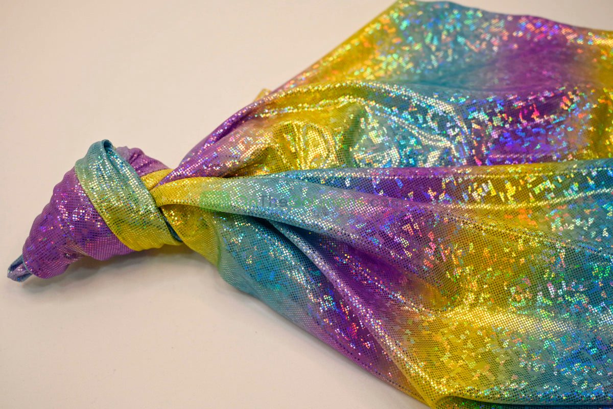 Rainbow Shattered Hologram Spandex