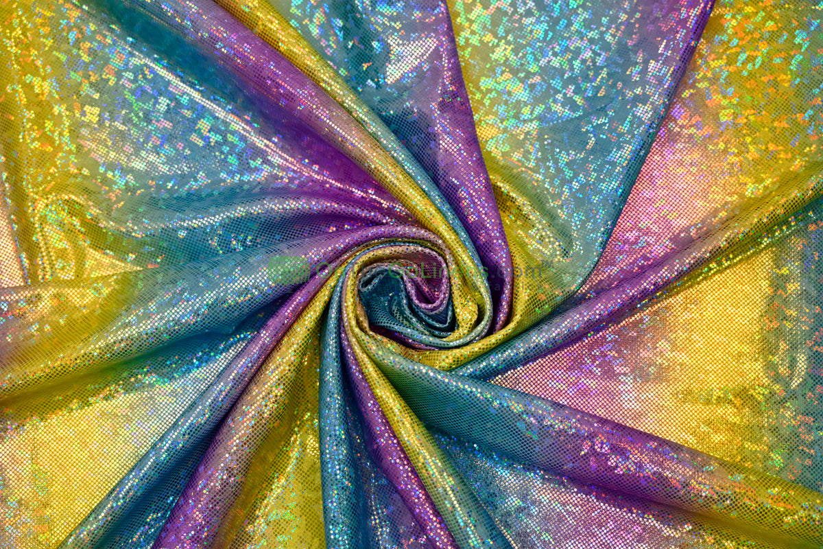 Rainbow Shattered Hologram Spandex