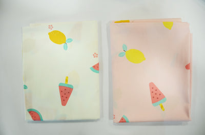 Yellow Lemon Watermelon Fruit Cotton Fabrics | 100% Cotton Print Fabrics | Two Colors |