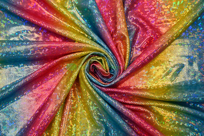 Rainbow Shattered Hologram Spandex