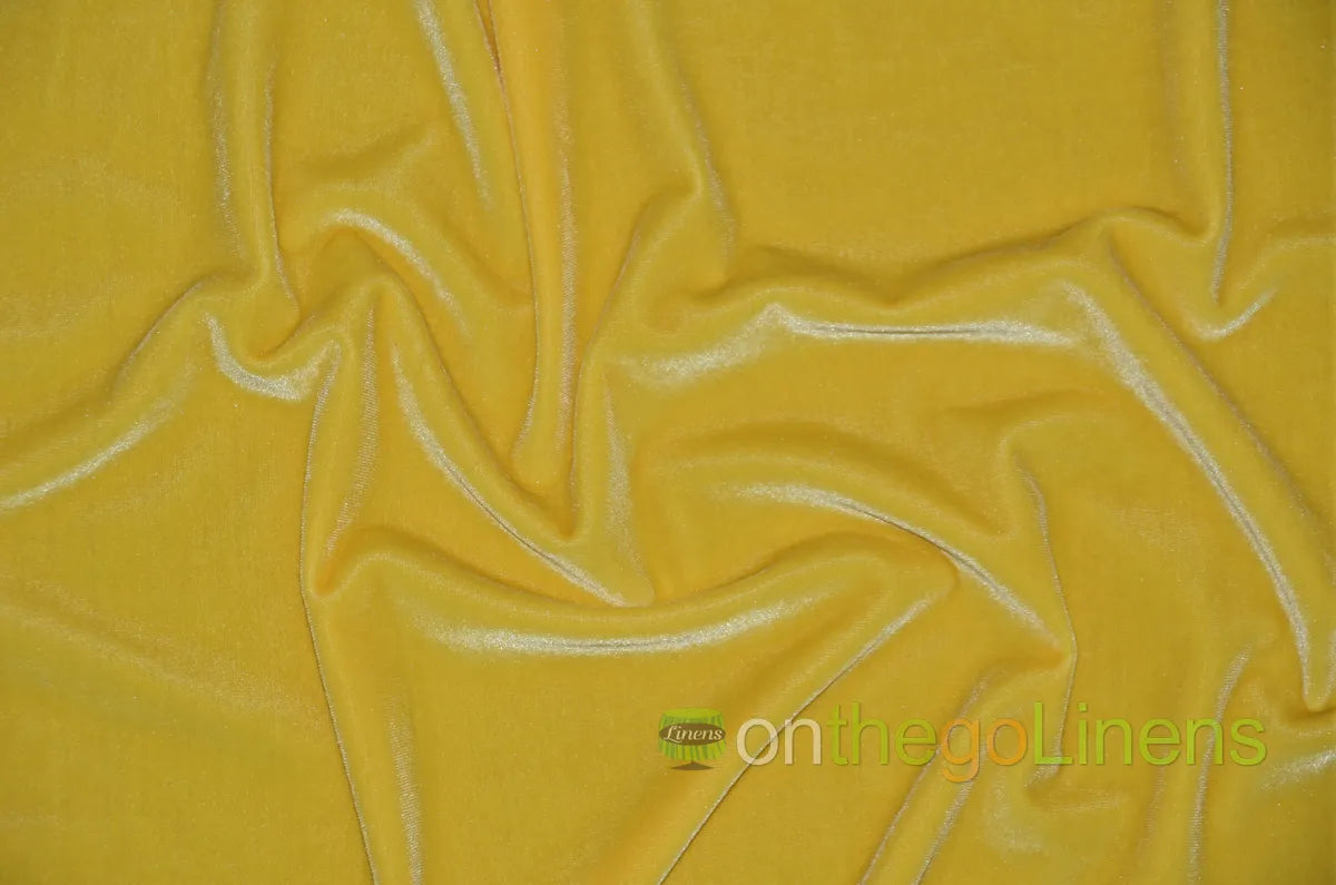 Yellow Stretch Velvet