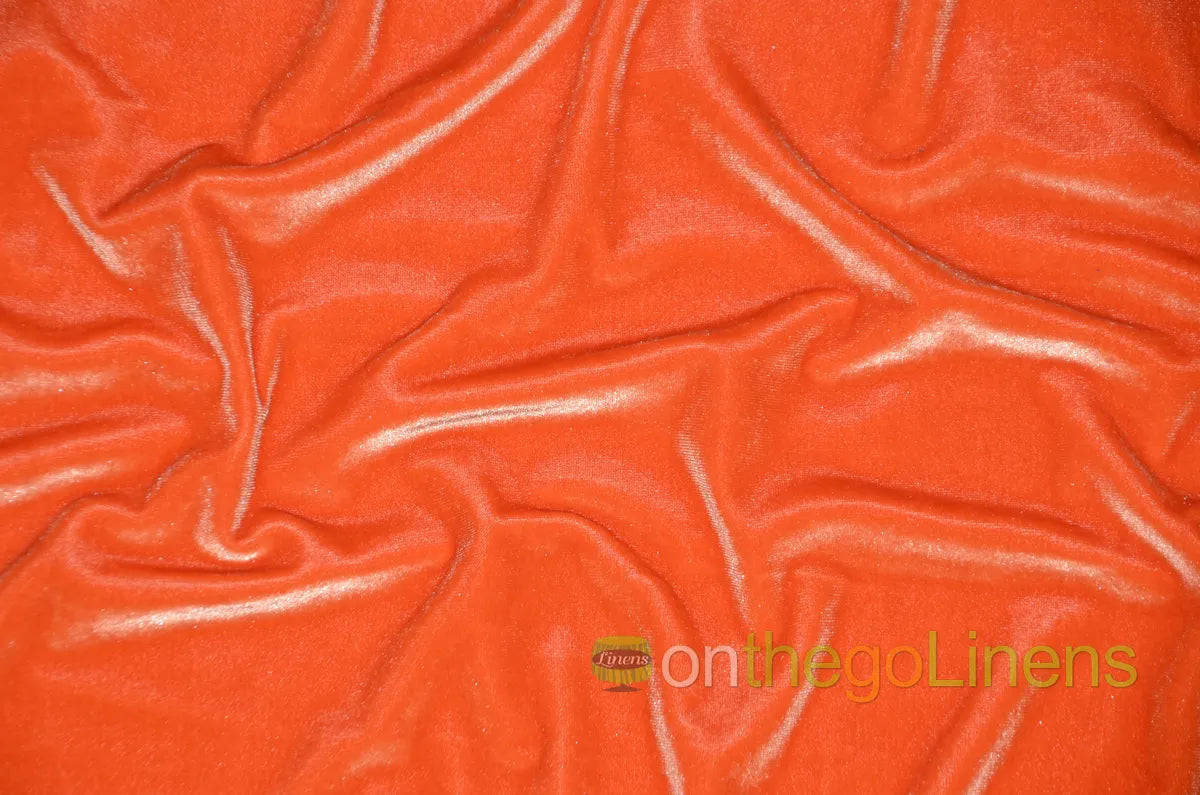 Orange Stretch Velvet
