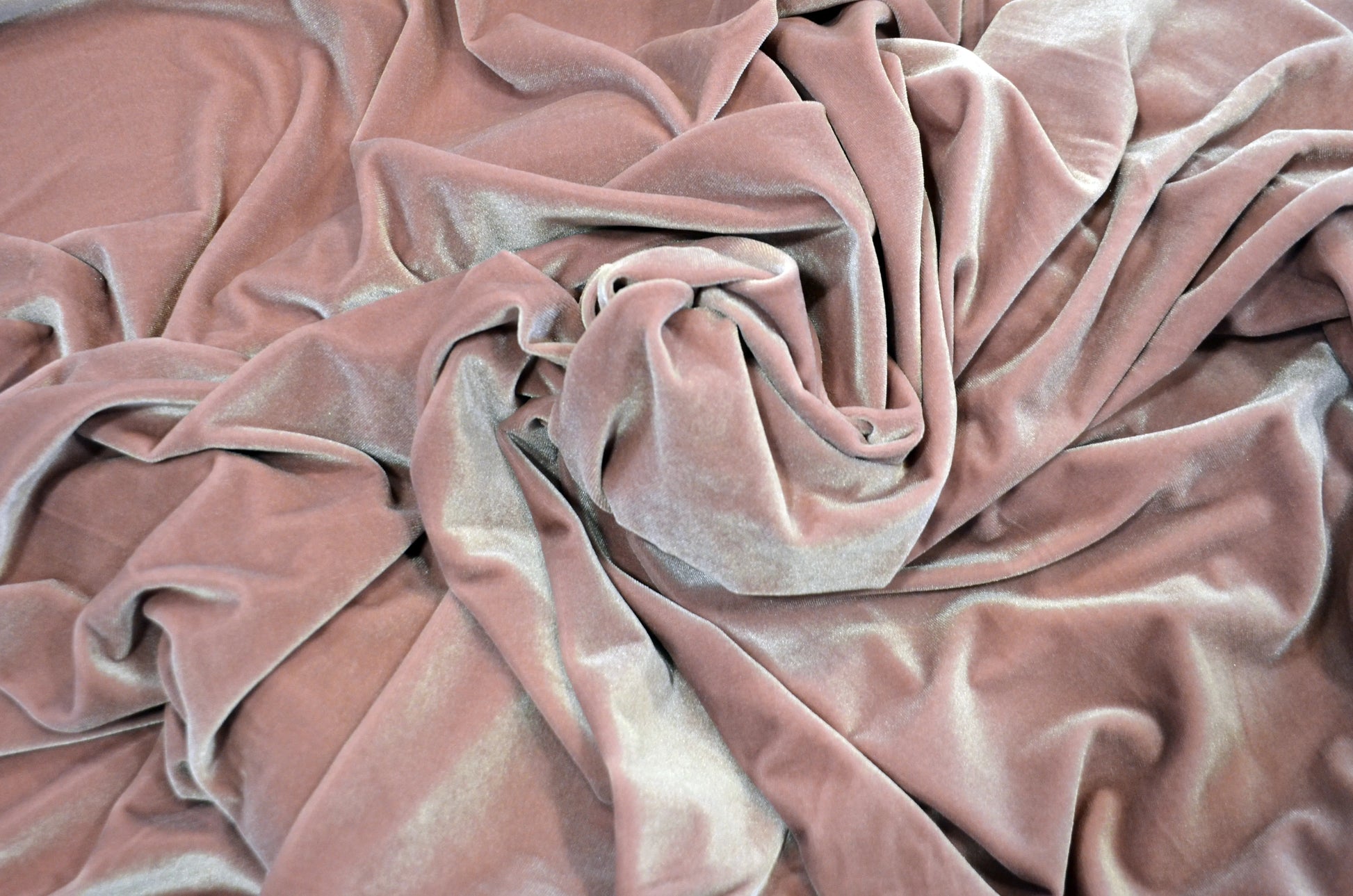 Rose Gold Stretch Velvet