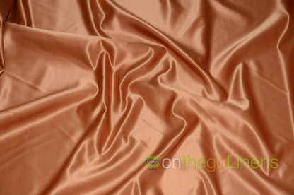 Lamour Satin Tablecloths | 100% Polyester Semi Dull Heavy Satin Table Linens |