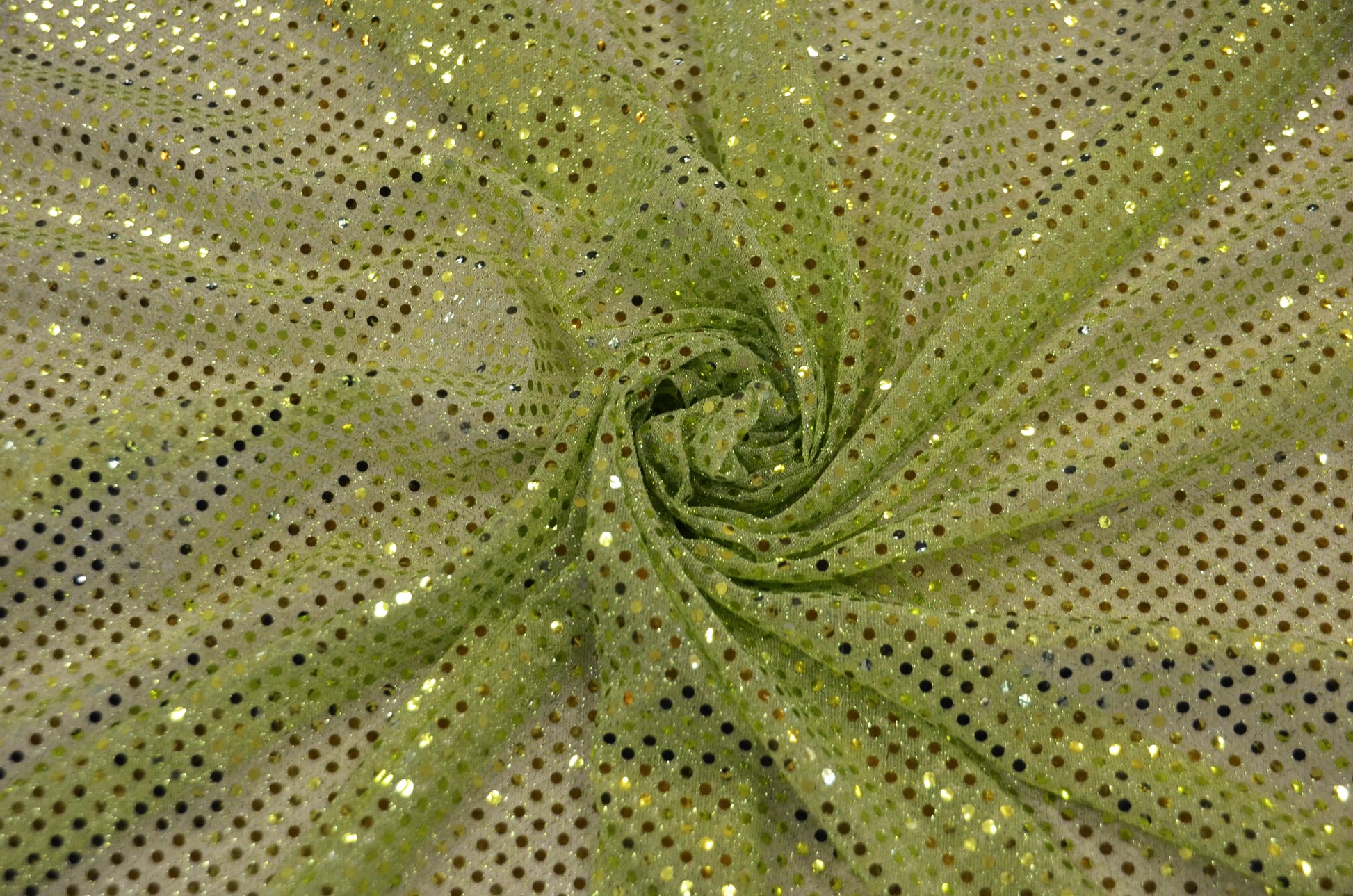 Lime Confetti Dot Sequins