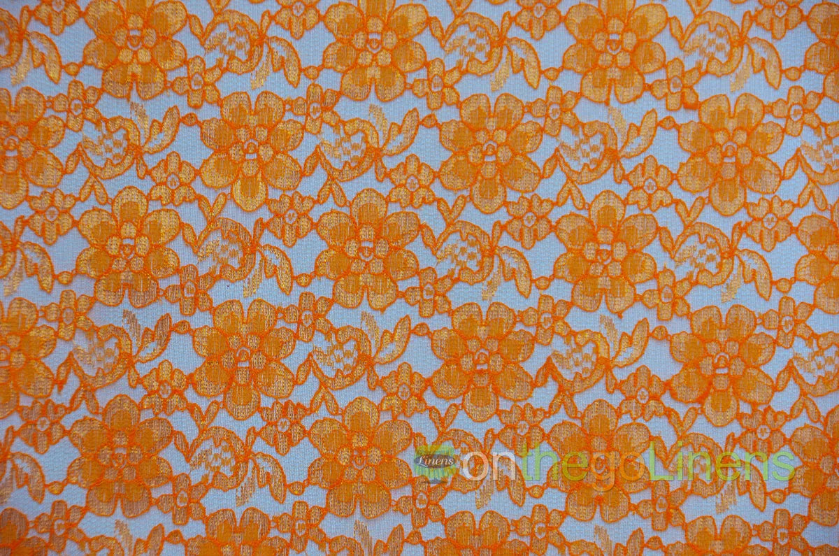 Orange Raschel Lace