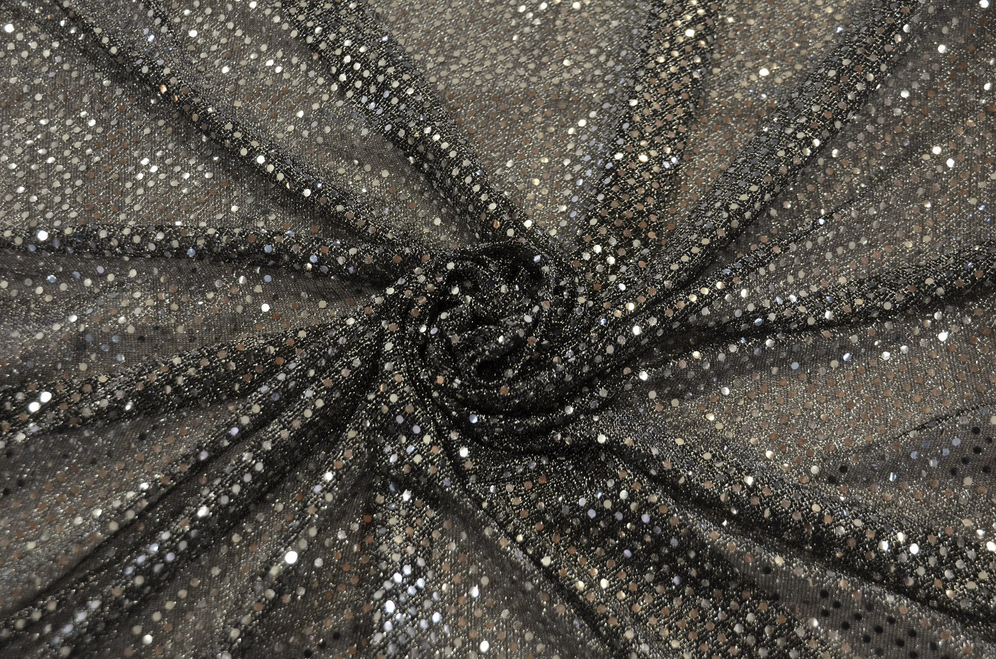 Silver Black Confetti Dot Sequins