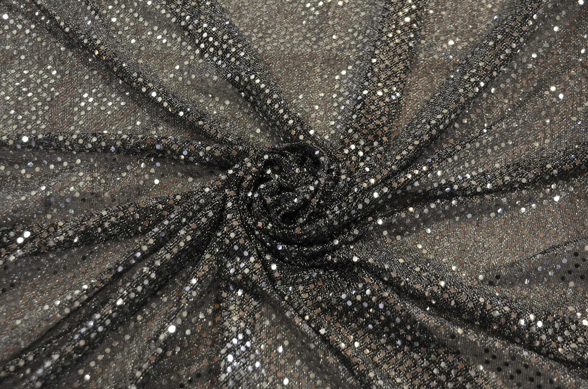 Silver Black Confetti Dot Sequins