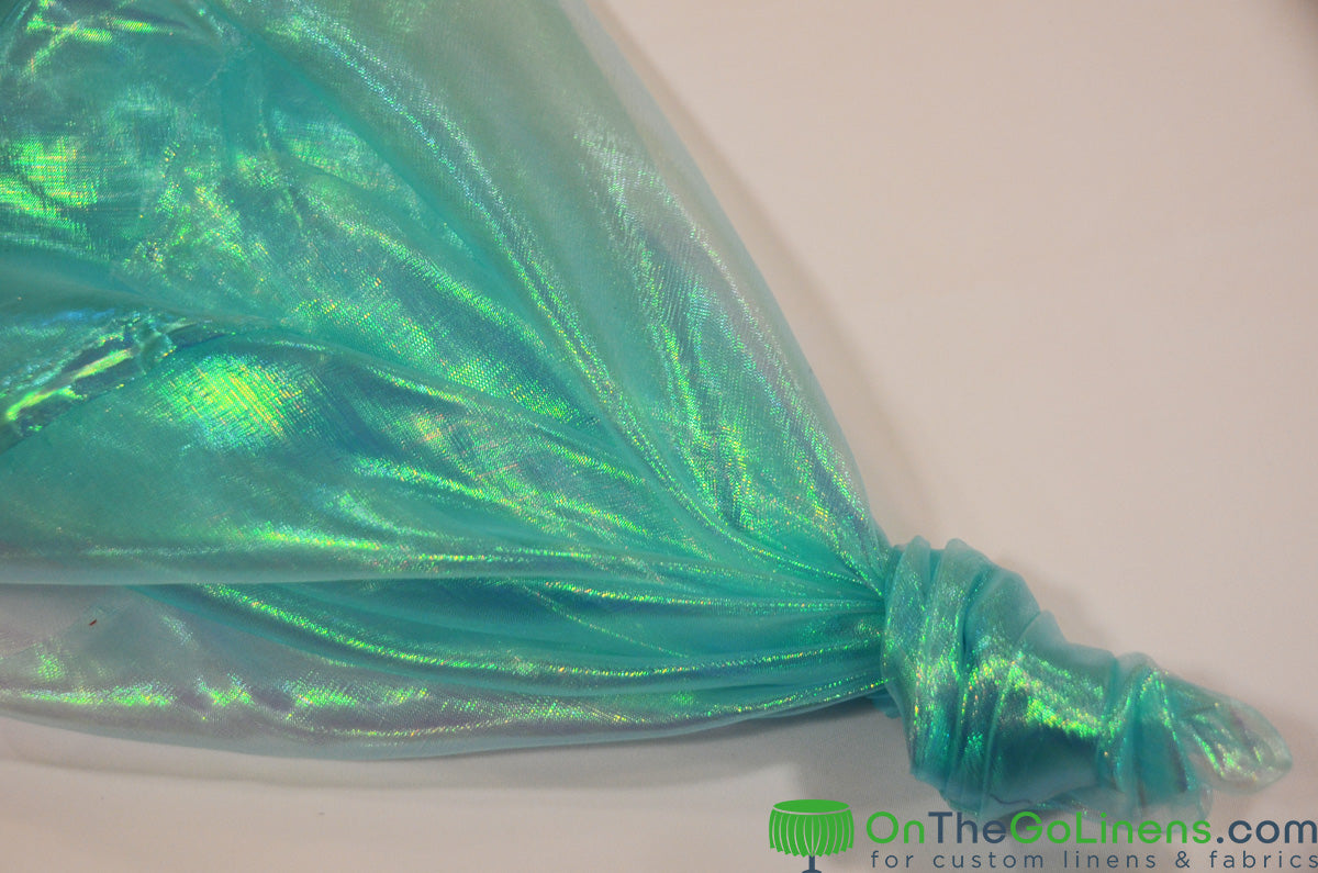 Iridescent Pearl Organza Fabric | Holographic Sheer Organza Fabric | 60" wide | Multiple Colors |