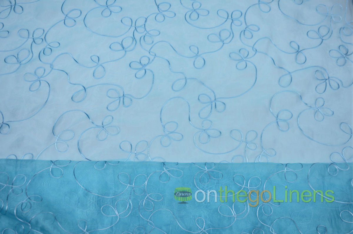 Fantasia Sheer Embroidery Fabric by the Yard | Organza Embroidery Fabric | 54" wide | Multiple Colors
