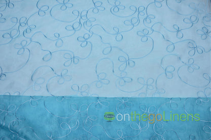 Fantasia Sheer Embroidery Fabric by the Yard | Organza Embroidery Fabric | 54" wide | Multiple Colors