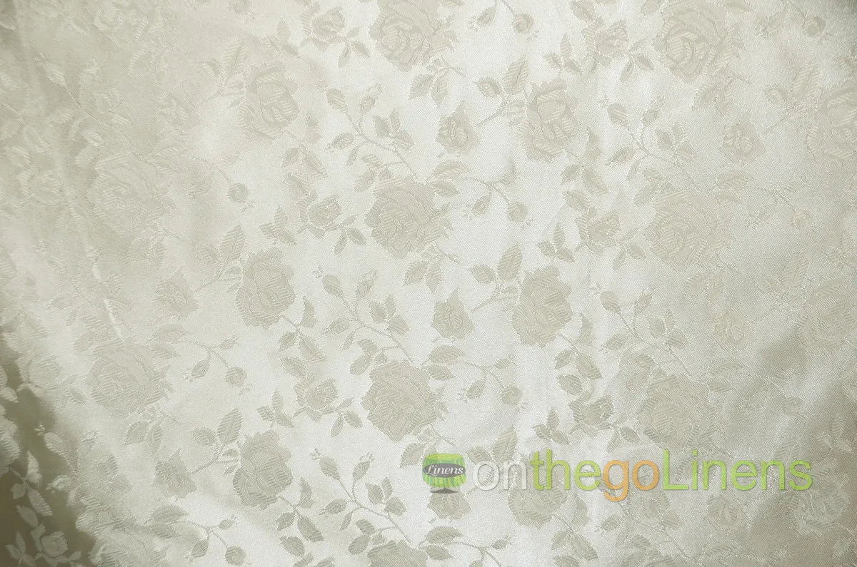 Floral Jacquard Satin Fabric by the Yard | Isabella Floral Jacquard | 60 Wide | Rose Jacquard Satin Fabric |