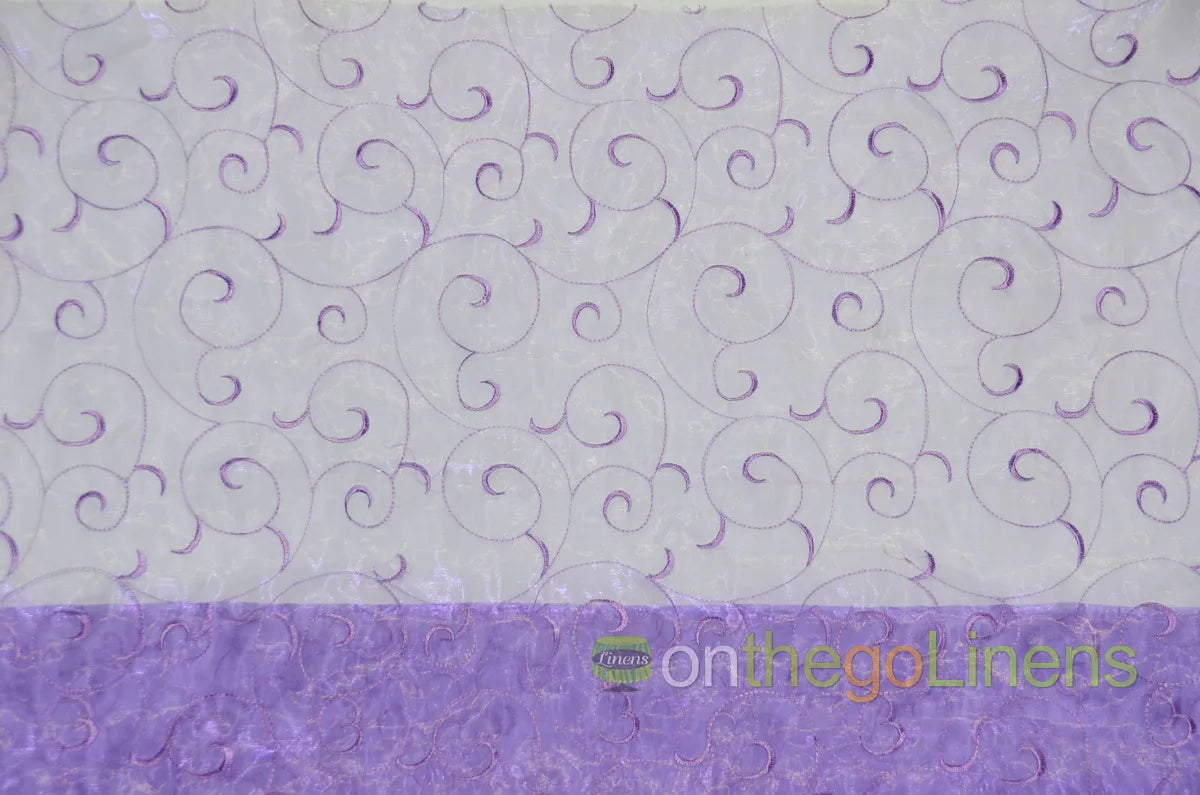 Lavender Swirl Organza