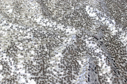 Silver Taffeta Sequins