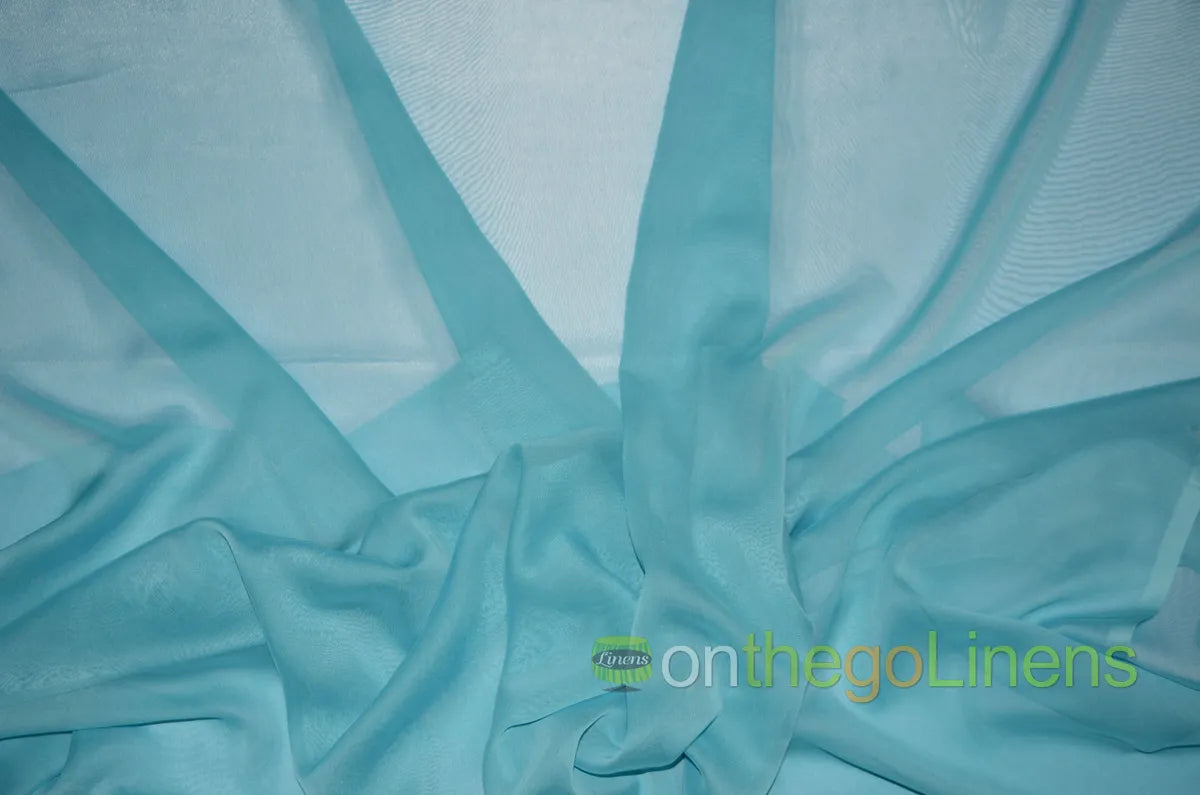 Dark Aqua Two Tone Chiffon